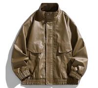 Lay U Home Veste workload Homme Blouson Cuir décontracté Printemps/Automne