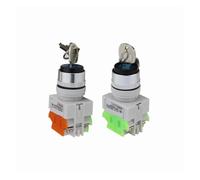 LAY37 22mm Rotary switch 2/3 Position Knob Rotary Key lock 1NO/1NC and 2NO rotary switch DPST Locking Switch 660V Ui 10A Ith NWPNLXEA(1NO 1NC,3 Position)