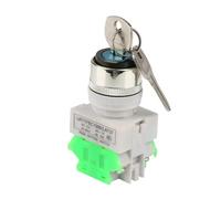 LAY37 AC 380V 10A DPST 2 Position 3 Position Rotary Selector Key Lock Switch 2no LAY7 NWPNLXEA(2 Position)