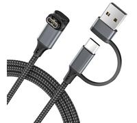 layajia 2-en-1 USB C Cable de Charge pour Montre Garmin 1.2M, Chargeur Cordon pour Garmin Fenix 8 E 7 7X 7S Sapphire Solar,Forerunner 970 965 955 570 265 255 165 55 45,Vivoactive 6 5 4
