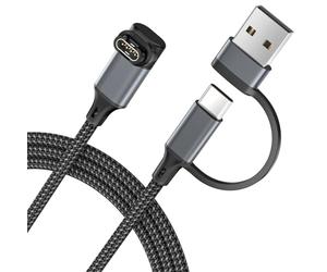 layajia 2-en-1 USB C Cable de Charge pour Montre Garmin 1.2M, Chargeur Cordon pour Garmin Fenix 8 E 7 7X 7S Sapphire Solar,Forerunner 970 965 955 570 265 255 165 55 45,Vivoactive 6 5 4