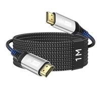 layajia Câble HDMI 2.1 1M 10K 8K 4K, Certifié 48Gbps Ultra High Speed, 8K@60Hz 4K@144Hz/120Hz eARC HDR10 HDCP 2.2 & 2.3 Dolby Atmos pour HDTV, Barre de Son, PS5, Lecteur Blu-ray, Xbox, Moniteur