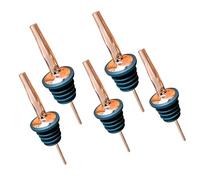 Layba Lot de 5 becs verseurs en acier inoxydable de 2 cl pour spiritueux et huile, bec verseur avec couvercle, accessoires de bar pour cocktails, décanteurs en cuivre