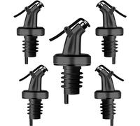 Layba Lot de 5 becs verseurs pour un dosage précis - Bec verseur avec capuchon de protection - Pour vin, eau-de-vie, huile d'olive, café, sirop, vinaigre, huile