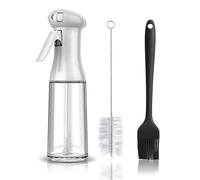 Layba Pulvérisateur d'huile en verre pour la cuisson de l'huile d'olive, du vinaigre, du vinaigre - Parfait pour rôtir ou griller - Spray d'huile contrôlé avec capuchon de fermeture - Rechargeable