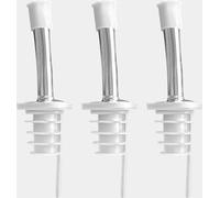 Layba Verseur de bouteille en acier inoxydable Verseur d'eau-de-vie et d'huile avec joint en caoutchouc blanc 2cm, sans gouttes pour les spiritueux, l'huile, le vinaigre, le vin x3