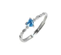 LAYCHEN Bague Cocktail En Argent Sterling Massif S925 Avec Zircone Cubique Couleur Cœur Pour Femme
