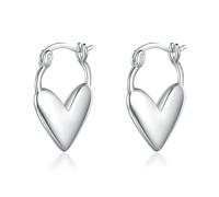 LAYCHEN Boucles D'oreilles Créoles En Argent Sterling 925, Forme Unique, Piercing, Cœur, Pour Femme, Bijoux De Fête De Mariage