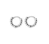 LAYCHEN Boucles d'oreilles Créoles Perles Légères pour Femmes en Argent Sterling 925 Minuscule Petite Boucle d'oreille Bijoux Fins Fille Cadeau