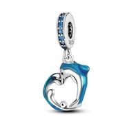 LAYCHEN Bracelet Avec Pendentif Dauphin Bleu Mignon Pour Femme, Breloques, Bijoux, Perles De Fête, Accessoires Fins, Cadeaux