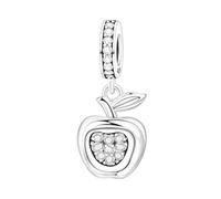 LAYCHEN Bracelet Avec Pendentif En Forme De Pomme En Zircone, Perles Scintillantes, Idéal Pour Les Colliers Et Les Breloques Des Femmes, Bijoux Fins À Faire Soi-même