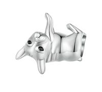 LAYCHEN Breloque Chien Pour Bracelet À Breloques, Pendentif Caniche Teckel En Argent Sterling 925 Véritable, Accessoires De Bricolage