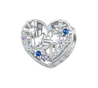 LAYCHEN Breloque Elfe Jour Et Nuit En Argent Sterling 925, Perles En Forme De Cœur, Adaptées Aux Bracelets Originaux Pour Femmes, Bijoux Fins À Faire Soi-même