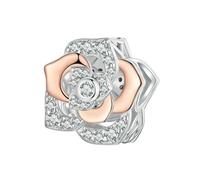 LAYCHEN Breloque En Forme De Cœur Avec Arbre De Vie Rose Et Or Pour Femme, Création De Bijoux En Argent Sterling 925, Pour Bracelet Original