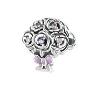 LAYCHEN Breloque En Forme De Cœur Rétro En Argent Sterling 925, Perle Vintage En Forme De Rose, Accessoire De Bracelet Pour Femme, Cadeau D'anniversaire