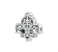 LAYCHEN Breloque En Forme De Cœur Rétro En Argent Sterling 925, Perle Vintage En Forme De Rose, Accessoire De Bracelet Pour Femme, Cadeau D'anniversaire