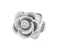 LAYCHEN Breloque En Forme De Cœur Rétro En Argent Sterling 925, Perle Vintage En Forme De Rose, Accessoire De Bracelet Pour Femme, Cadeau D'anniversaire