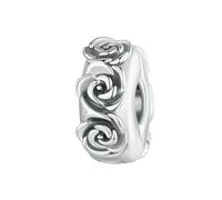LAYCHEN Breloque En Forme De Cœur Rétro En Argent Sterling 925, Perle Vintage En Forme De Rose, Accessoire De Bracelet Pour Femme, Cadeau D'anniversaire