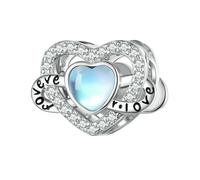 LAYCHEN Breloque Flocon De Neige En Argent Sterling 925, Série Ice Kingdom, En Forme De Couronne Et Zircone Bleue, Pour Bracelet Et Collier Pour Femme, À Faire Soi-même
