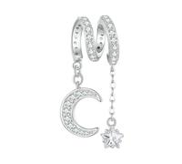 LAYCHEN Breloque Irrégulière En Argent Sterling 925, Motif Lune Et Étoile, Pour Bracelet Et Jonc, Bijoux Fins