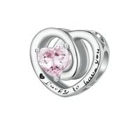LAYCHEN Breloque Papillon En Argent Sterling 925 Avec Perles En Forme De Cœur Rose Pour Bracelet Et Collier Pour Femme, Cadeau De Thanksgiving, Bijoux Fins