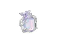 LAYCHEN Breloque Papillon En Argent Sterling 925, Motif Fleur Bleu-violet, Compatible Avec Bracelets Et Colliers, Cadeau Original À Faire Soi-même