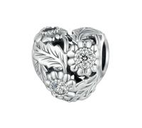 LAYCHEN Breloque Vigne Rétro En Argent Sterling 925, Motif Vintage, Perles Florales, Accessoires Pour Bracelets Et Colliers Pour Femmes, Diy