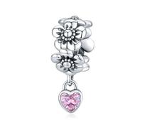 LAYCHEN Breloque Vigne Rétro En Argent Sterling 925, Motif Vintage, Perles Florales, Accessoires Pour Bracelets Et Colliers Pour Femmes, Diy