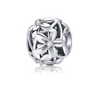 LAYCHEN Breloque Vigne Rétro En Argent Sterling 925, Motif Vintage, Perles Florales, Accessoires Pour Bracelets Et Colliers Pour Femmes, Diy