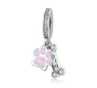 LAYCHEN Breloques Coccinelles En Argent Sterling 925 Et Émail Rose, En Zircon Rose, Pour Bracelets Et Joncs Pour Femmes, Bijoux Fins À Faire Soi-même