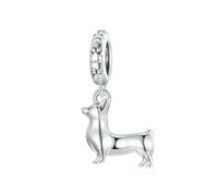 LAYCHEN Breloques Corgi Mignonnes En Argent Sterling 925 Pour Bracelets, Breloques Classiques À Empreintes De Pattes De Chien, Bijoux À Faire Soi-même, Cadeaux Pour Les Amoureux Des Animaux