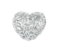 LAYCHEN Breloques Creuses En Forme De Cœur En Argent Sterling 925 Pour Bracelets, Perles Classiques En Forme De Feuilles, Bijoux À Faire Soi-même, Cadeaux Pour Femmes