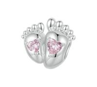 LAYCHEN Breloques En Argent Sterling 925 Avec Empreinte D'amour Pour Femme, En Or Blanc, Pour Bracelet Et Collier, Accessoires Diy Originaux