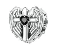 LAYCHEN Breloques En Argent Sterling 925 Avec Serrure Et Clé, Style Punk, En Forme De Cœur, En Forme De Plume, Pour Bracelets Et Joncs Pour Femmes, À Faire Soi-même