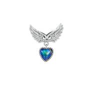LAYCHEN Breloques En Argent Sterling 925 Avec Serrure Et Clé, Style Punk, En Forme De Cœur, En Forme De Plume, Pour Bracelets Et Joncs Pour Femmes, À Faire Soi-même