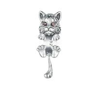 LAYCHEN Breloques En Argent Sterling 925 En Forme De Chat Lynx Vif Pour La Fabrication De Bracelets Et De Colliers Pour Femmes, Bijoux Fins