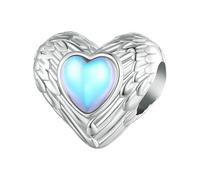 LAYCHEN Breloques En Argent Sterling 925 En Forme De Cœur, Adaptées Aux Bracelets Originaux, Pendentifs Colorés En Zircone Incrustée, Accessoires De Bricolage