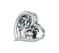 LAYCHEN Breloques En Argent Sterling 925 En Forme De Trèfle À Quatre Feuilles, Pendentif Arbre Généalogique, Pour Bracelet Et Collier Pour Femme, Bijoux Fins À Faire Soi-même