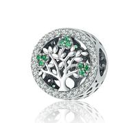 LAYCHEN Breloques En Argent Sterling 925 En Forme De Trèfle À Quatre Feuilles, Pendentif Arbre Généalogique, Pour Bracelet Et Collier Pour Femme, Bijoux Fins À Faire Soi-même