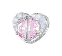 LAYCHEN Breloques En Argent Sterling 925 En Forme D'ours Rose, Perles En Forme De Cœur Pour Bracelets Et Joncs Pour Femmes Et Filles, Bijoux Fins À Faire Soi-même