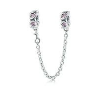 LAYCHEN Breloques En Argent Sterling 925 En Forme D'ours Rose, Perles En Forme De Cœur Pour Bracelets Et Joncs Pour Femmes Et Filles, Bijoux Fins À Faire Soi-même