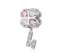 LAYCHEN Breloques En Argent Sterling 925 En Forme D'ours Rose, Perles En Forme De Cœur Pour Bracelets Et Joncs Pour Femmes Et Filles, Bijoux Fins À Faire Soi-même