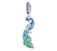 LAYCHEN Breloques En Argent Sterling 925, Exquises, En Émail Vert, En Forme D'oiseau Et De Papillon, Pour Bracelet Original Et Jonc Pour Femme, Bijoux Fins