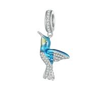 LAYCHEN Breloques En Argent Sterling 925, Exquises, En Émail Vert, En Forme D'oiseau Et De Papillon, Pour Bracelet Original Et Jonc Pour Femme, Bijoux Fins