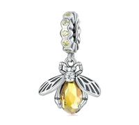 LAYCHEN Breloques En Argent Sterling 925, Série Abeille Délicate, Pendentif Bourdon En Argent, Pour Bracelet Et Jonc En Argent, Cadeau À Faire Soi-même