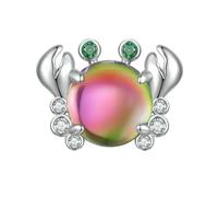 LAYCHEN Breloques En Argent Sterling 925, Série Dreamy Oecan, Perles De Crabe Éblouissantes, Pendentif Hippocampe, Pour Bracelet Et Collier Pour Femme, Diy