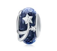 LAYCHEN Breloques En Argent Sterling 925, Série Universe, Étoiles Et Lune, Planète Bleue, Pour Bracelet, Bijoux Fins, À Faire Soi-même, Idée Cadeau