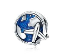 LAYCHEN Breloques En Argent Sterling 925, Série Universe, Étoiles Et Lune, Planète Bleue, Pour Bracelet, Bijoux Fins, À Faire Soi-même, Idée Cadeau