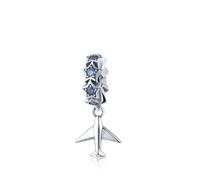 LAYCHEN Breloques En Argent Sterling 925, Série Universe, Étoiles Et Lune, Planète Bleue, Pour Bracelet, Bijoux Fins, À Faire Soi-même, Idée Cadeau