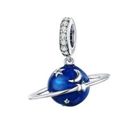 LAYCHEN Breloques En Argent Sterling 925, Série Universe, Étoiles Et Lune, Planète Bleue, Pour Bracelet, Bijoux Fins, À Faire Soi-même, Idée Cadeau